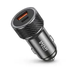 IRM - CARGADOR DE AUTO RÁPIDO DUAL 45W + CABLE TYPE-C A LIGHTNING