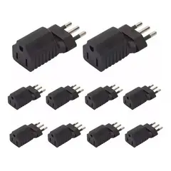 GENERICO - Pack X10 Adaptador Enchufe Americano A Europeo Chile