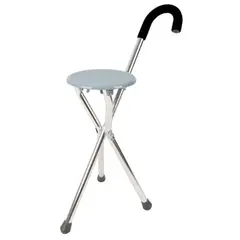 GENERICO - Bastón Con Asiento Plegable Silla Ortopédica Adulto Mayor