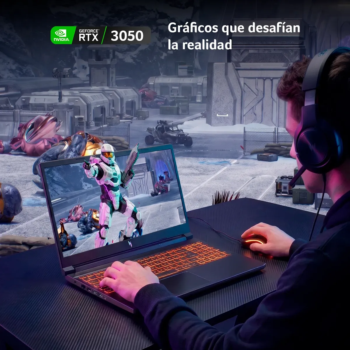ACER - Notebook Gamer Nitro V15 ANV15-52-51Z7-1 Intel Core 5 RTX 3050 16GB RAM 512GB SSD 15.6" FHD 165Hz