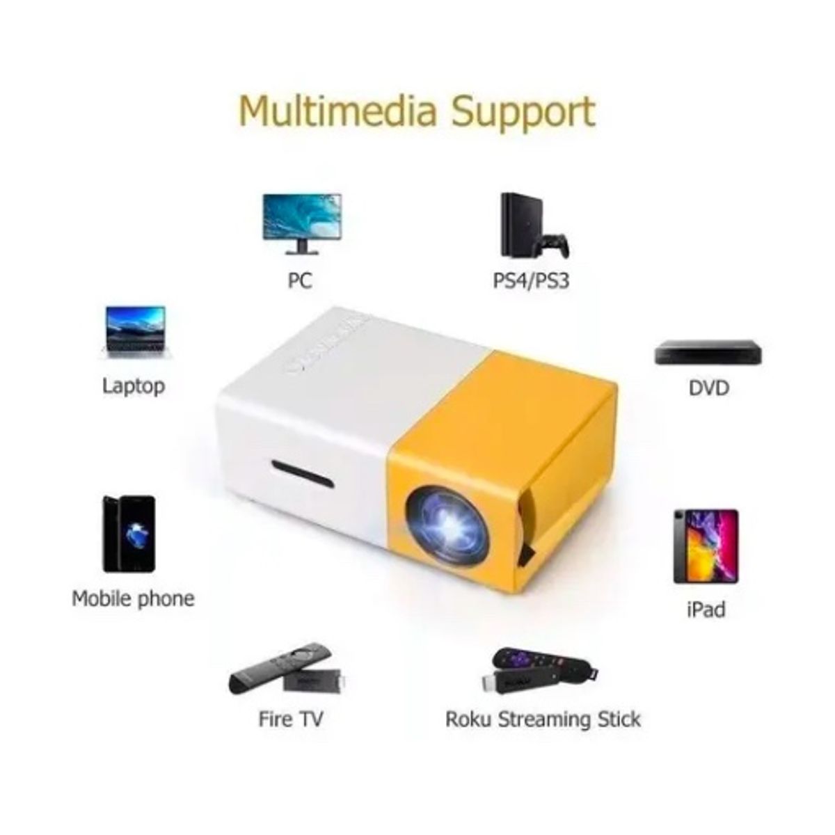 GENERICO - Proyector mini  800 lm