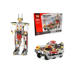 GENERICO - Kit de Armado Metálico de 292 Piezas (2 en 1): Robot Transformable