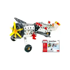 GENERICO - Kit de Armado Metálico de 135 Piezas: Avión de Combate