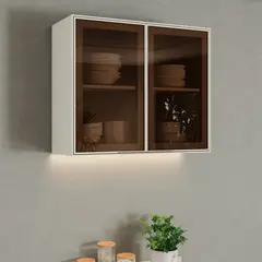HOME MOBILI - Mueble Cocina Aéreo 2P Vidrio 80 cm Olympia Arena