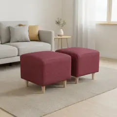 DISEÑOS VALESTRINI - POUF CUADRADOS EN LINO