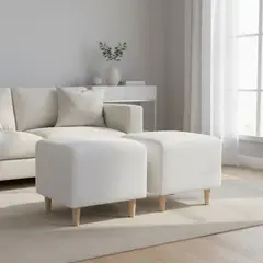 DISEÑOS VALESTRINI - POUF CUADRADOS EN LINO