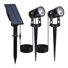STOREFIX - Pack 2 Focos Solares Led Para Jardín Exterior Con Estaca- Luz Neutro