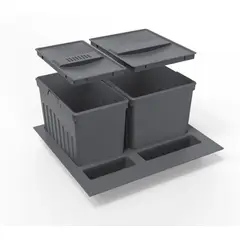 HBT - Basureros para cajón con 2 baldes 1x20 y 1x15 para ancho 600MM