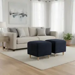 DISEÑOS VALESTRINI - POUF CUADRADOS EN FELPA