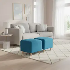 DISEÑOS VALESTRINI - POUF CUADRADOS EN FELPA