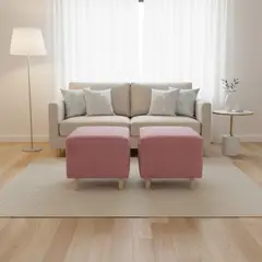 DISEÑOS VALESTRINI - POUF CUADRADOS EN FELPA