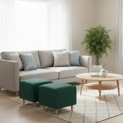 DISEÑOS VALESTRINI - POUF CUADRADOS EN FELPA