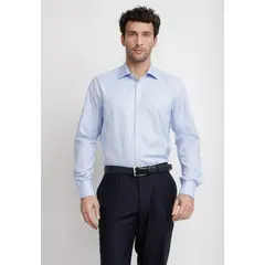 TRIAL - Camisa Formal Hombre Non Iron Celeste