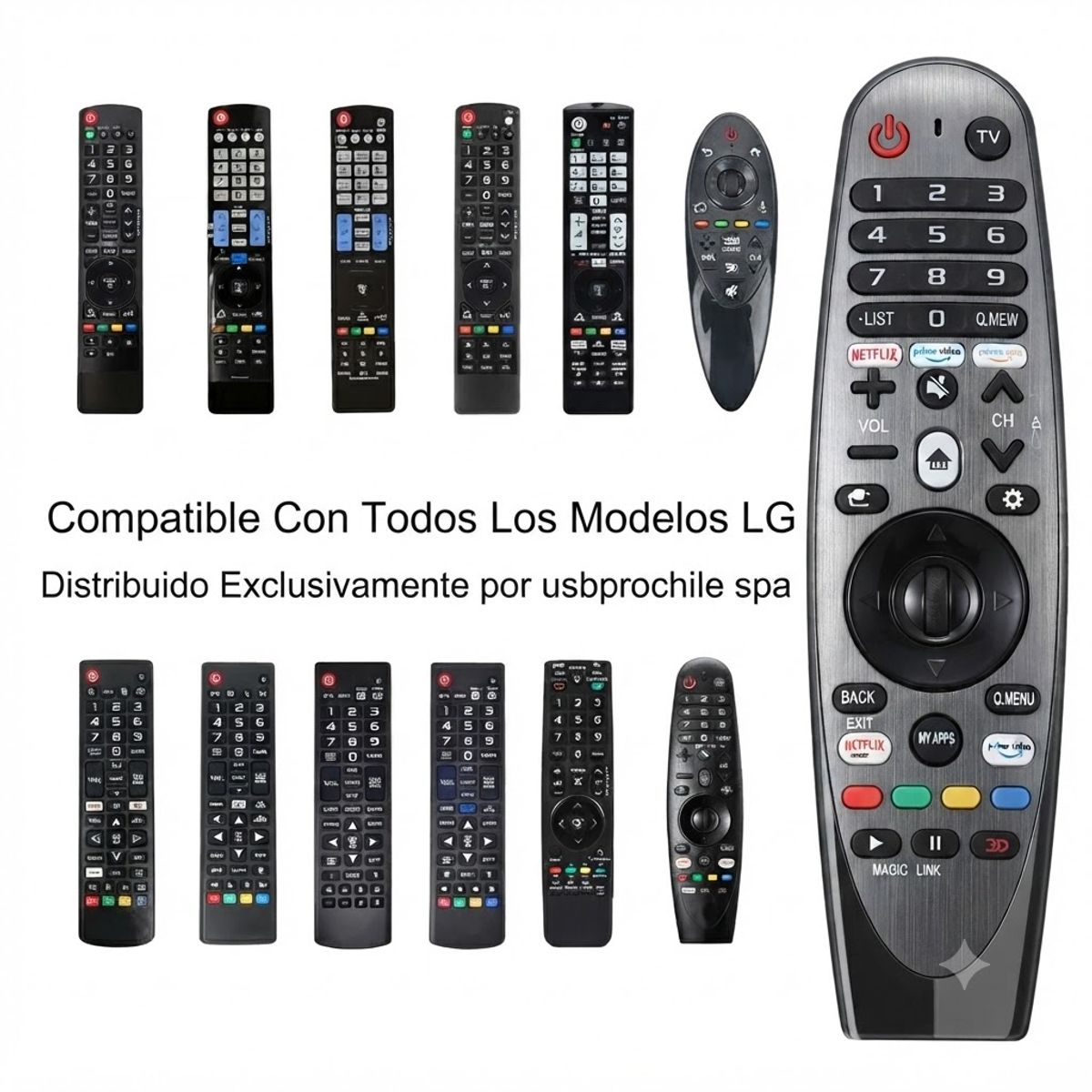 GENERICO - Control Remoto Magic Para Tv LG Mágico 3d Smart Tv Sin Voz