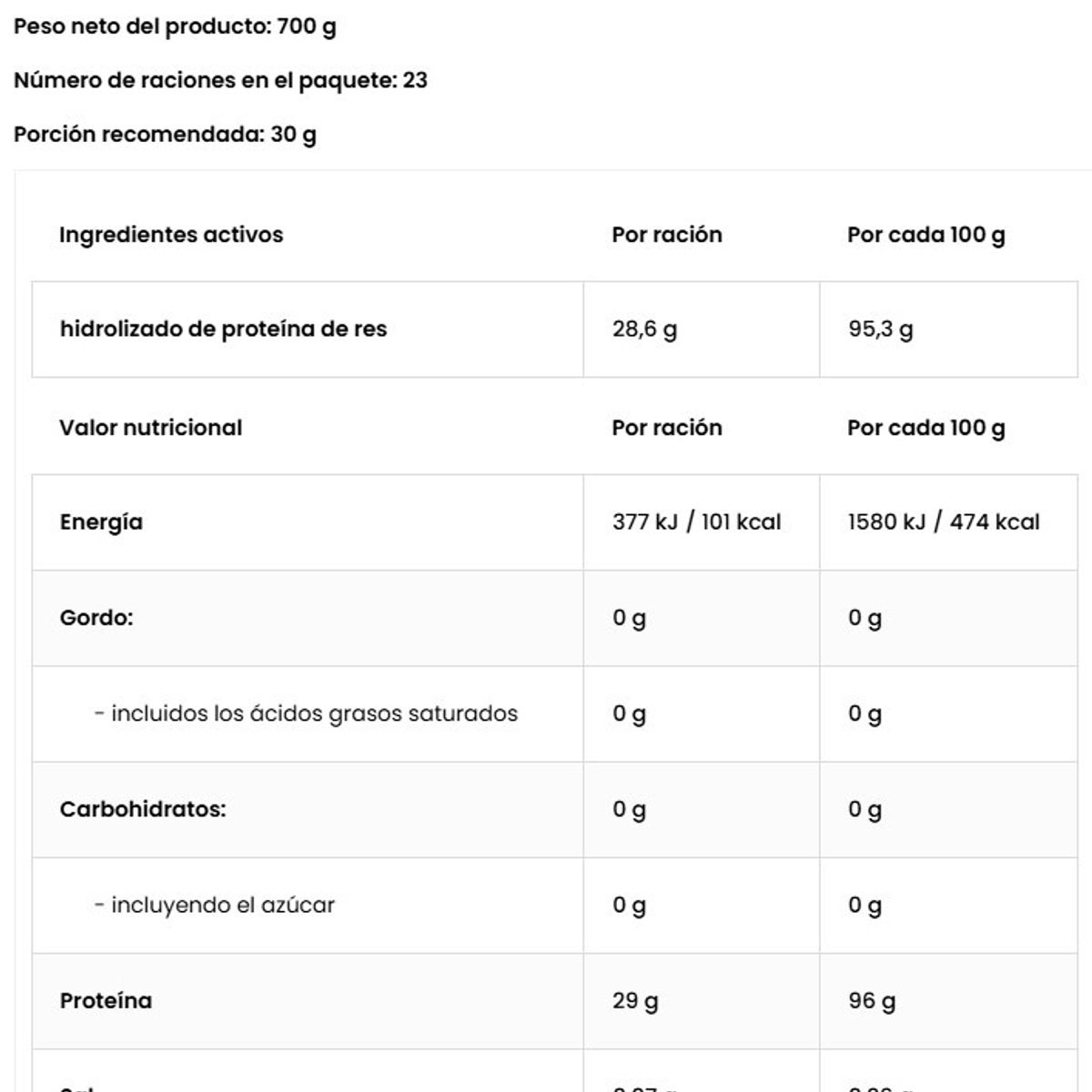 OSTROVIT - Proteína Hydro Beef 700 g Black Currant