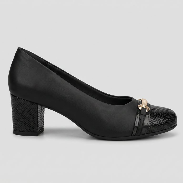 Zapato Mujer Negro/Dorado Laura