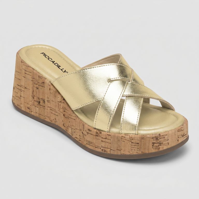 Sandalia Mujer Dorado Edi