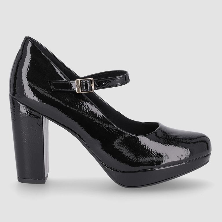 Zapato Mary Jane Mujer Negro Evelin 92