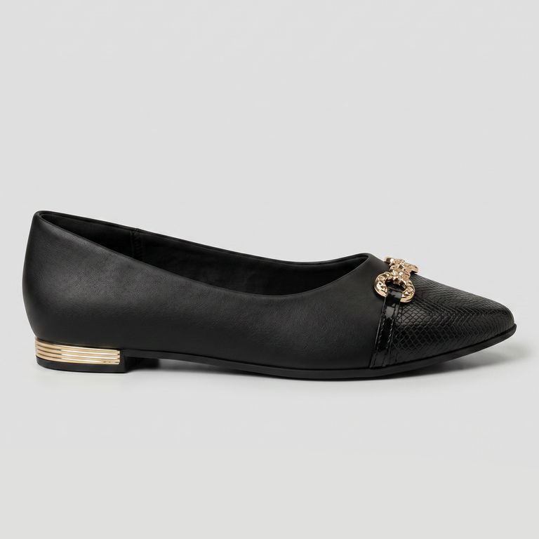 Zapato Mujer Negro/Dorado Ana 02