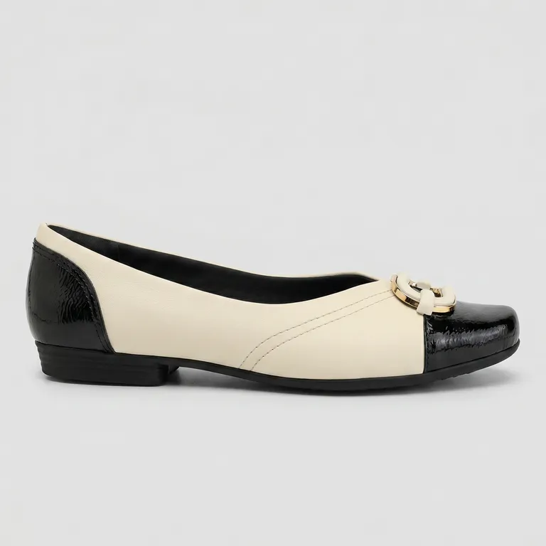 Ballerina Mujer Negro/Blanco Raquel 73