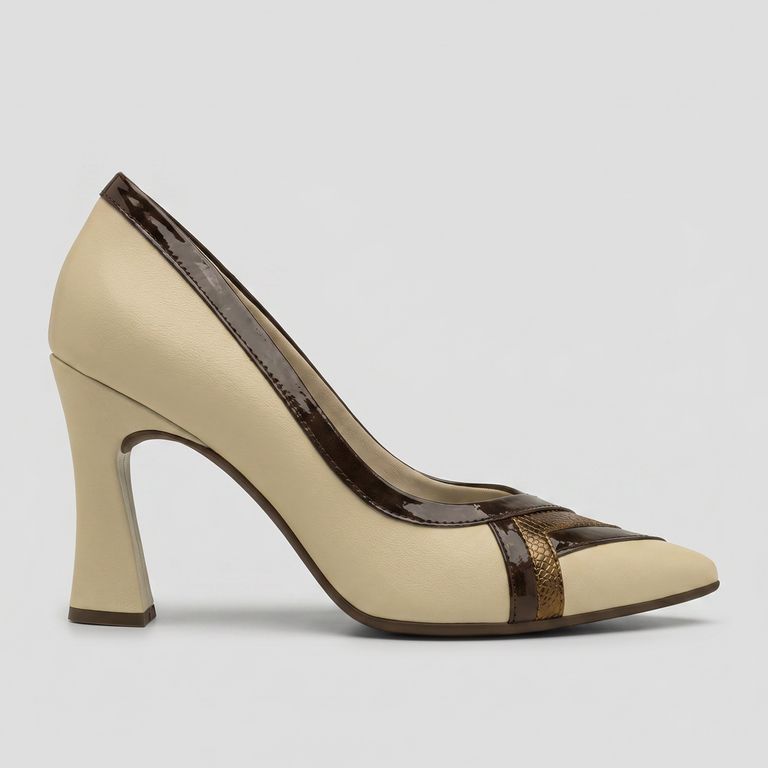 Zapato Mujer Vainilla/Chocolate Silvana