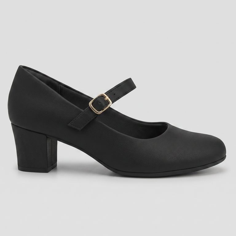 Zapato Mary Jane Mujer Negro Laura 04