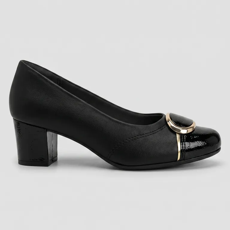 Zapato Mujer Negro/Dorado Laura 03