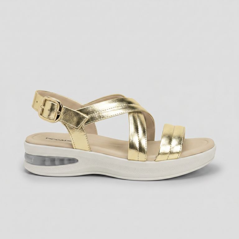 Sandalia Mujer Dorado Soft Step