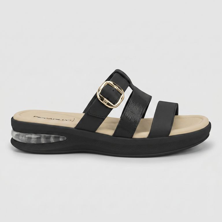 Sandalia Mujer Negro Soft Step 88