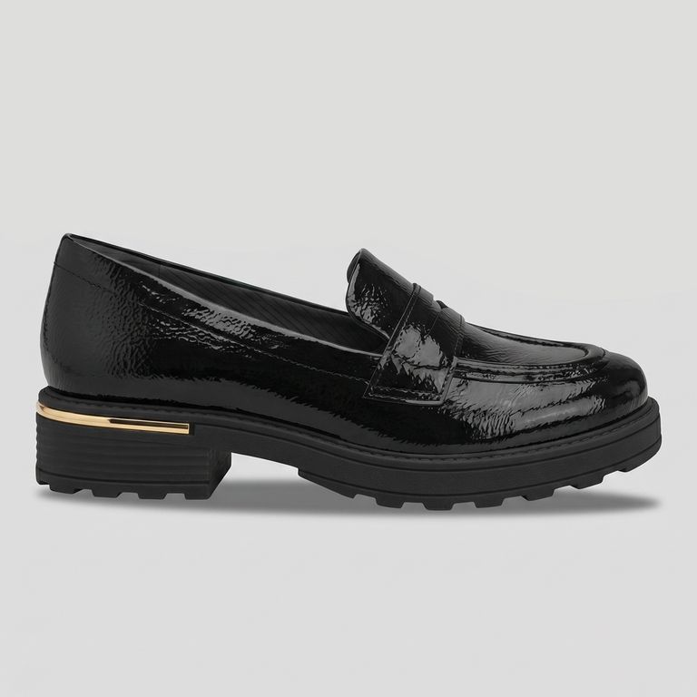 Mocasin Mujer Negro/Charol Gisa 75