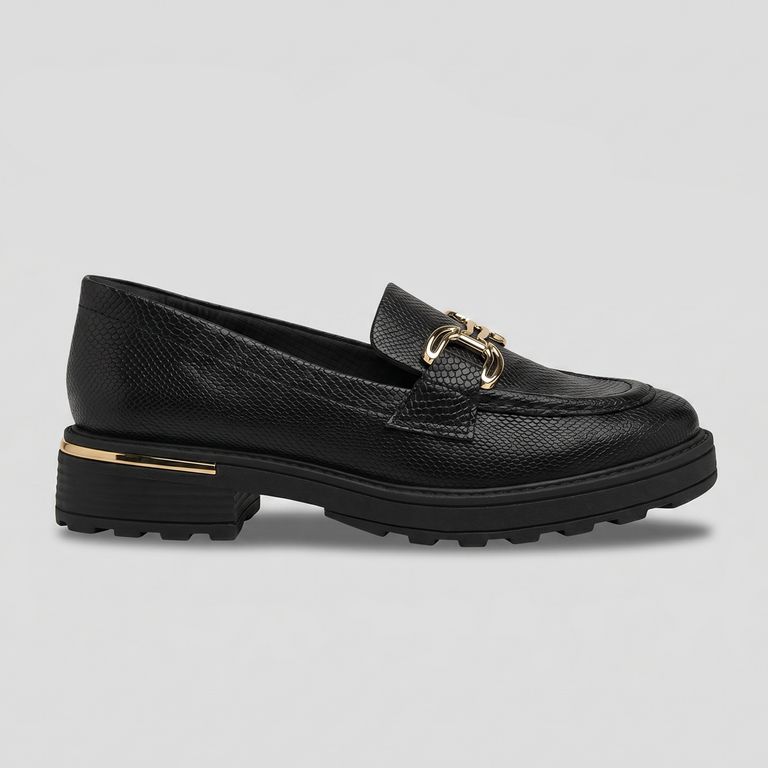 Mocasin Mujer Negro Gisa 85