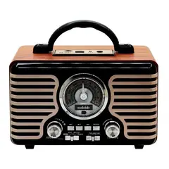 AUDIOPRO - Radio Retro Amfmsw Bluetooth Usb Sd, Corriente O Pila D
