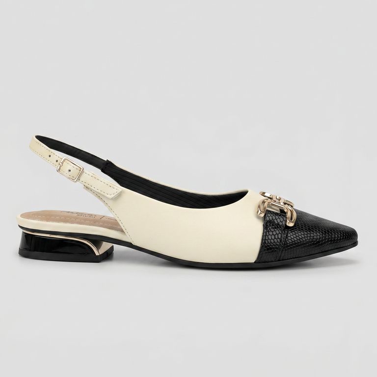 Zapato Mujer Negro/Crema Silvia 04