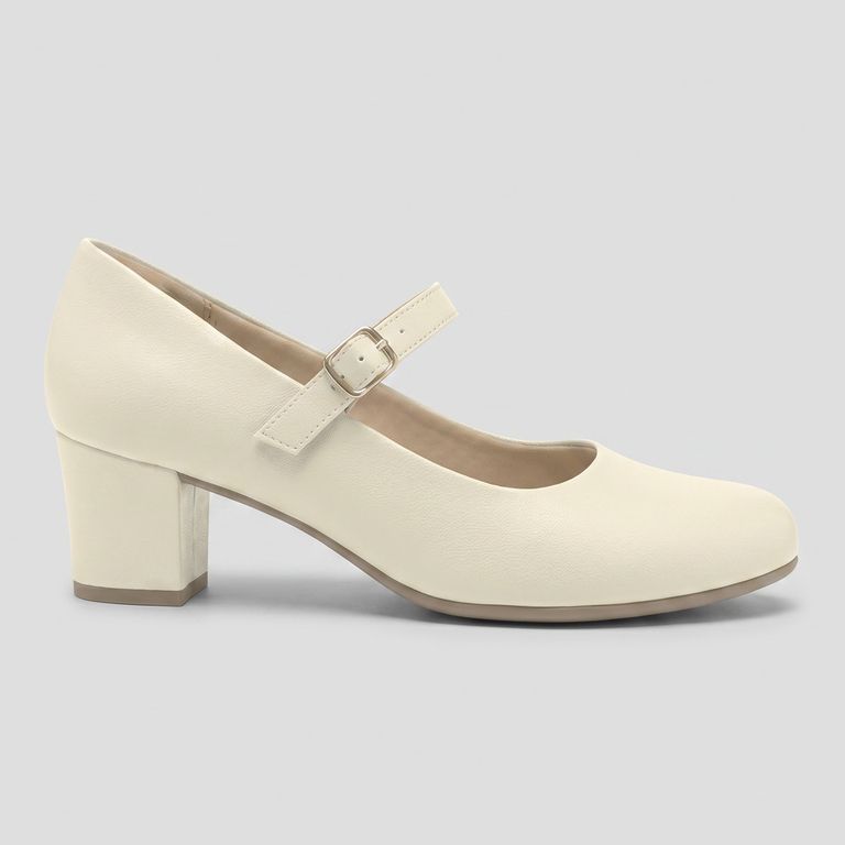 Zapato Mary Jane Mujer Crema Laura 04