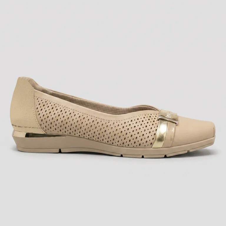 Zapato Mujer Crema/Dorado Fernanda