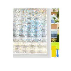 GENERICO - Rollo Vinilo Ventana Vidrio 2mtx50cm 3d Variedad Diseños Color Agua