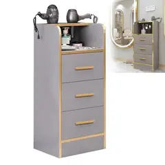 UENMI - Mueble Auxiliar Para Peluquería Moderno 3 Cajones Doméstico