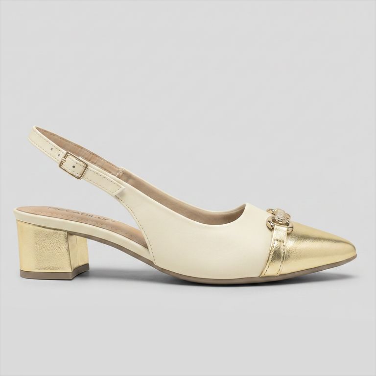 Zapato Mujer Crema/Dorado Taci 28