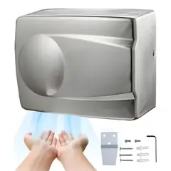GENERICO - Secador Manos Eléctrico Automático Acero Inoxidable