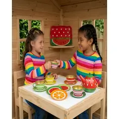 GENERICO - Juego de Té Infantil de Frutas para Aprendizaje y Creatividad