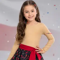 UTILISIMO - Polera Panty Segunda Piel Camiseta Elástica Niña Fiestas Patrias