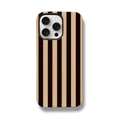 IPALACE PROTECT - Carcasa Aesthetic Chic compatible con iPhone 12 Pro Max - Latte Stripe
