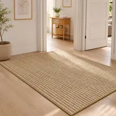 GENERICO - Alfombra Decorativa Tejida tipo Sisal 200 x 240 cm Beige Blanco MP07
