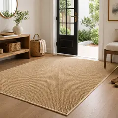 GENERICO - Alfombra Decorativa Tejida tipo Sisal 200 x 240 cm Beige MP02