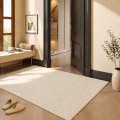 GENERICO - Alfombra Decorativa Tejida tipo Sisal 200 x 240 cm Blanco Invierno MP06