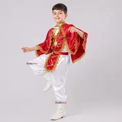 UTILISIMO - Traje Tirana Diablada Niño 5 Piezas Rojo Baile Típico Fiestas Patrias