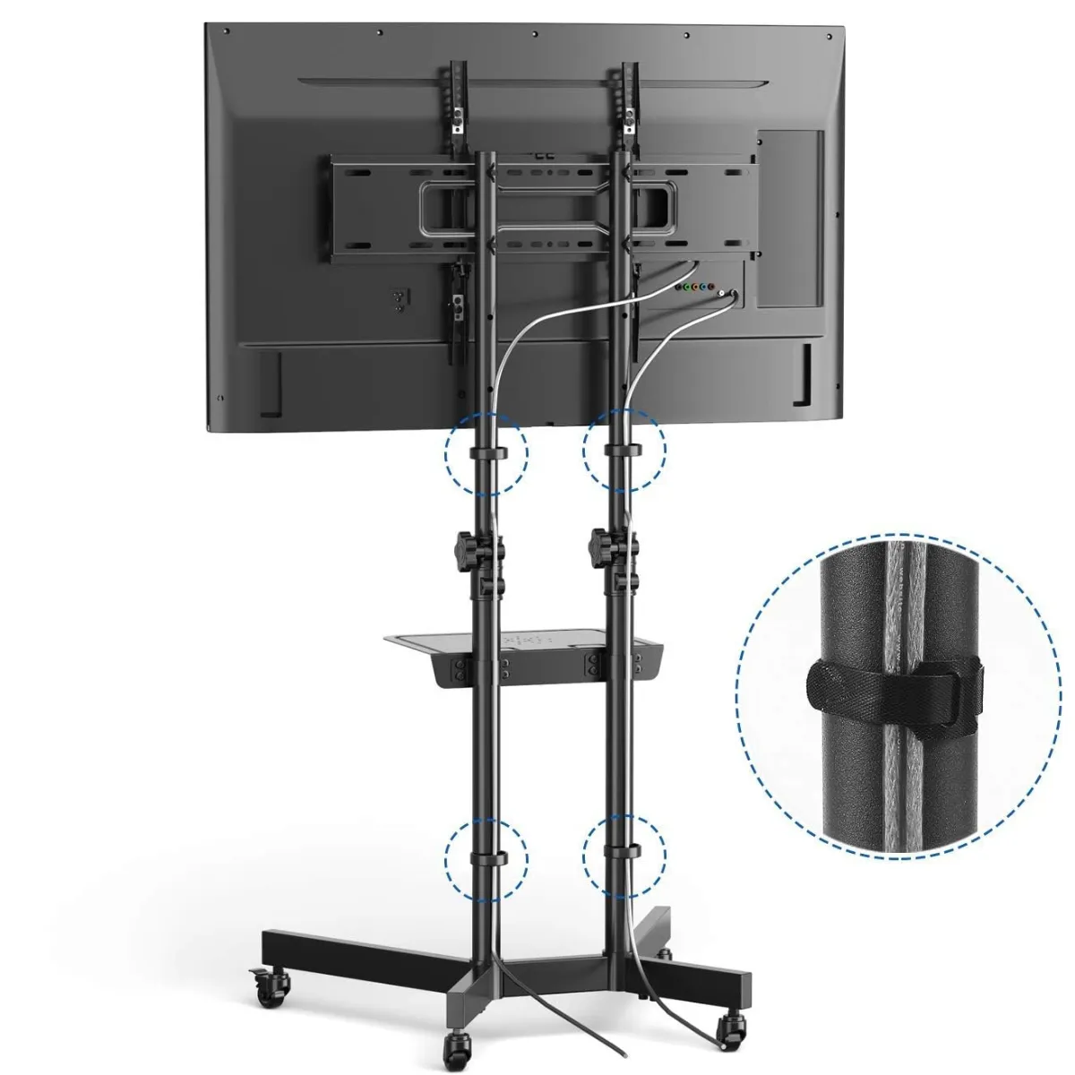 GENERICO - Soporte TV con Ruedas 32 a 65" Base para Notebook VESA Universal 50 kg Color Negro