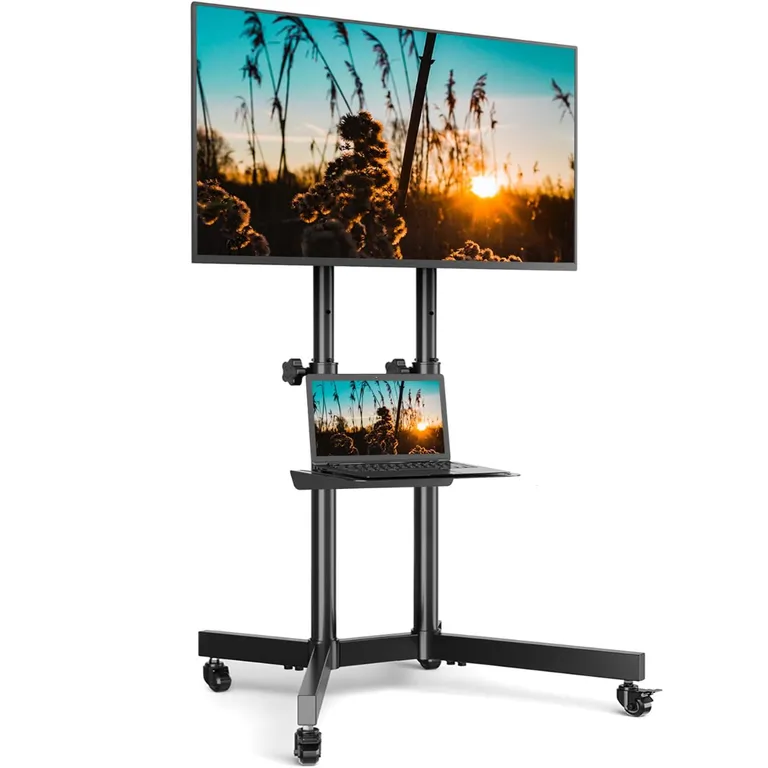 GENERICO Soporte TV con Ruedas 32 a 65" Base para Notebook VESA Universal 50 kg Color Negro