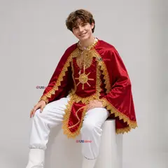 UTILISIMO - Traje Tirana Diablada Rojo Juvenil 5 Piezas hombre Baile Típico Fiestas Patrias