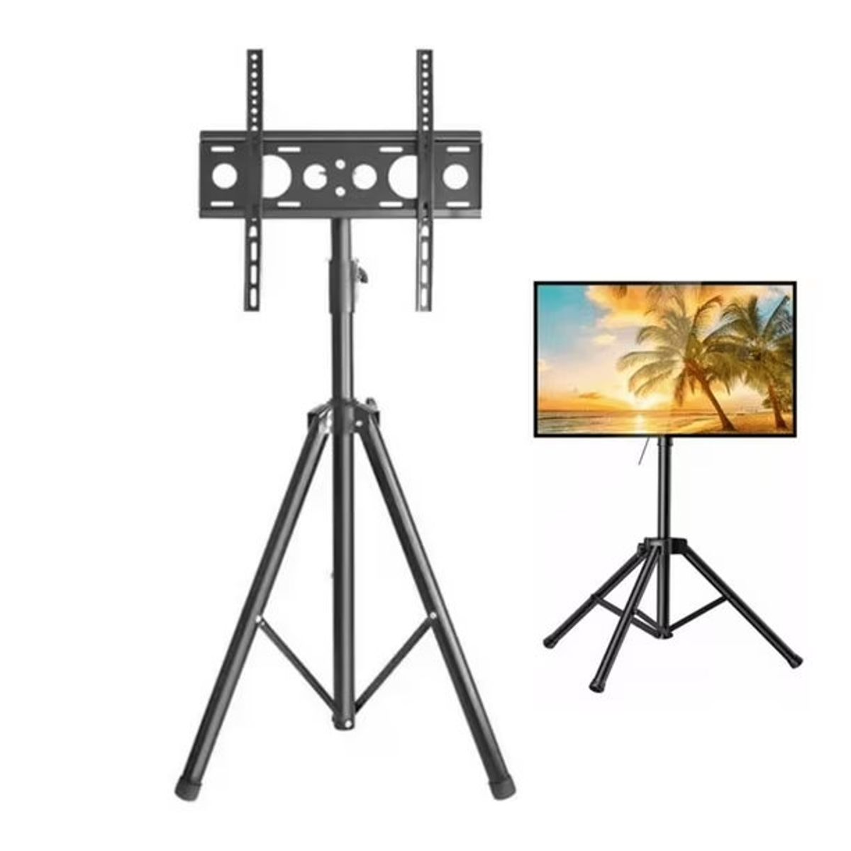 GENERICO - Soporte TV Trípode Giratorio 360° 32 a 55 Altura Ajustable Retráctil Color Negro